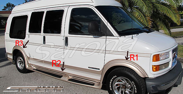 Custom GMC Savana Van  Short Wheel Base Running Boards (1996 - 2002) - $1350.00 (Part #GM-001-SB)